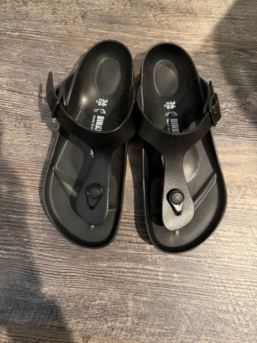 Birkenstock essentials Black Gizeh EVA Thong Sandals